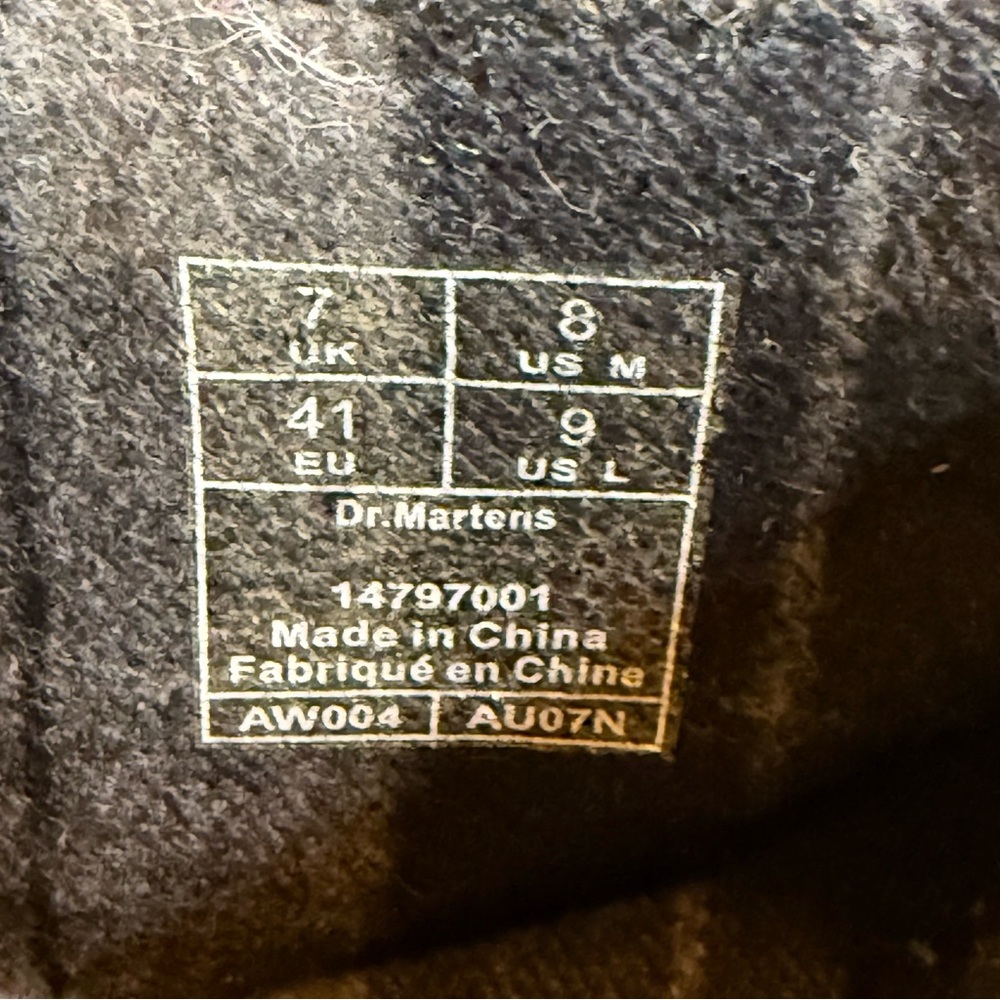 Dr. Martens Black Leather Buckle Combat Boots - Picture 3 of 8